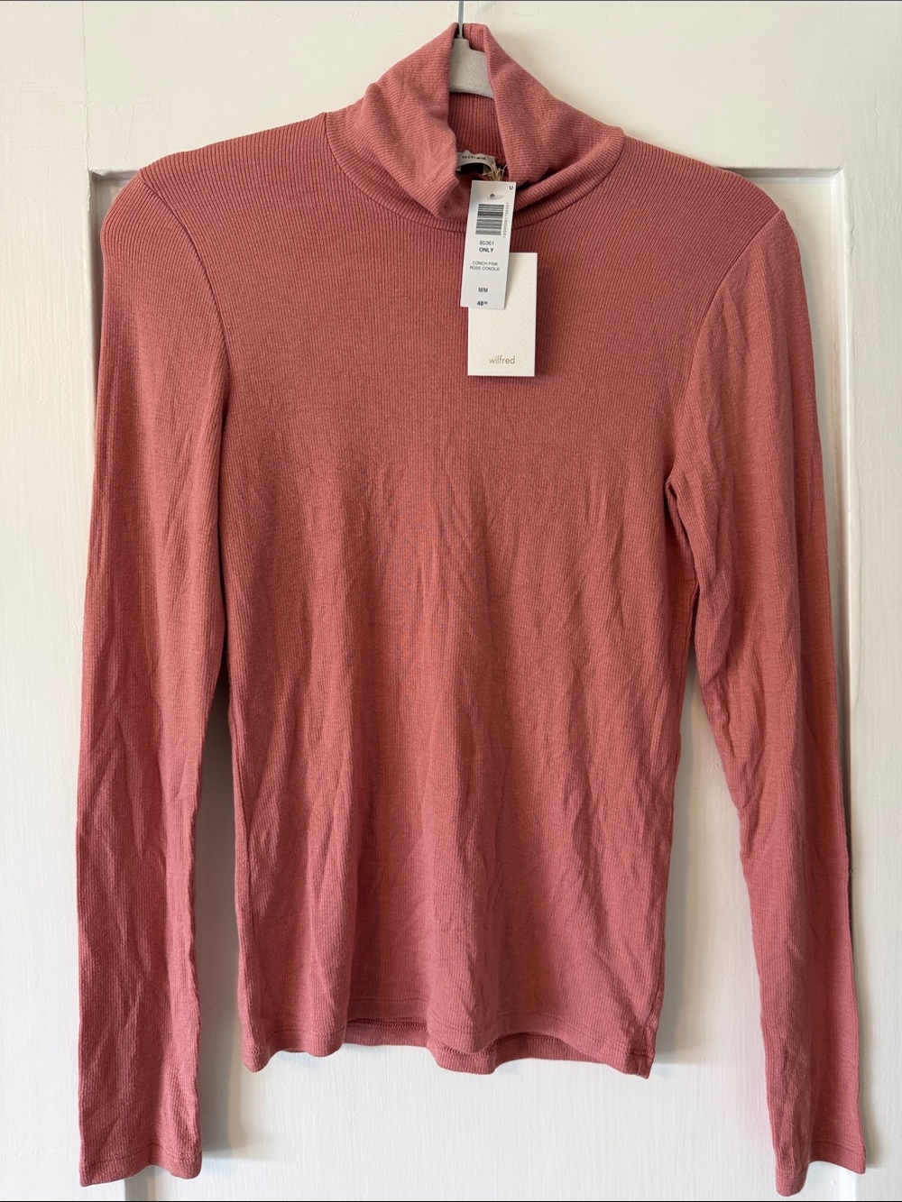 Wilfred from Aritzia Dusty Rose Turtleneck Long Sleeve Top
